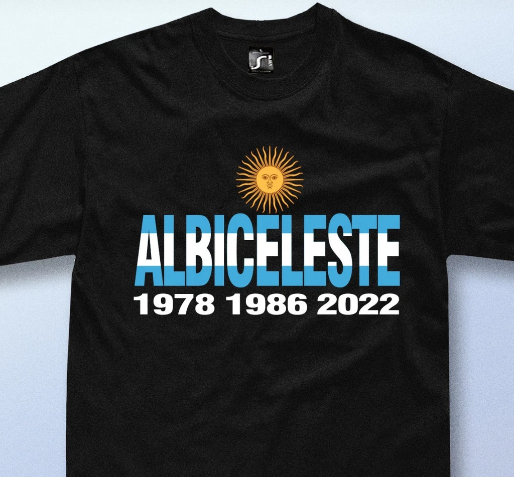 Argentina Soccer Shirt ALBICELESTE fan messi USA Football Tee