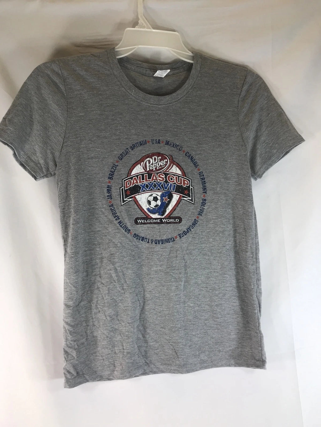 Texas Dallas Cup XXXVII Soccer T Shirt Gray Mens - Small