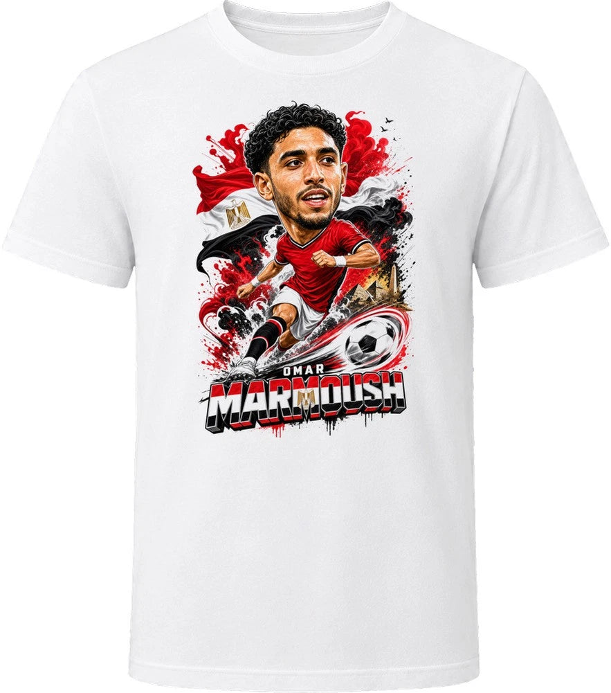 Omar Marmoush Egypt Soccer Caricature 2026 World Cup T Shirt