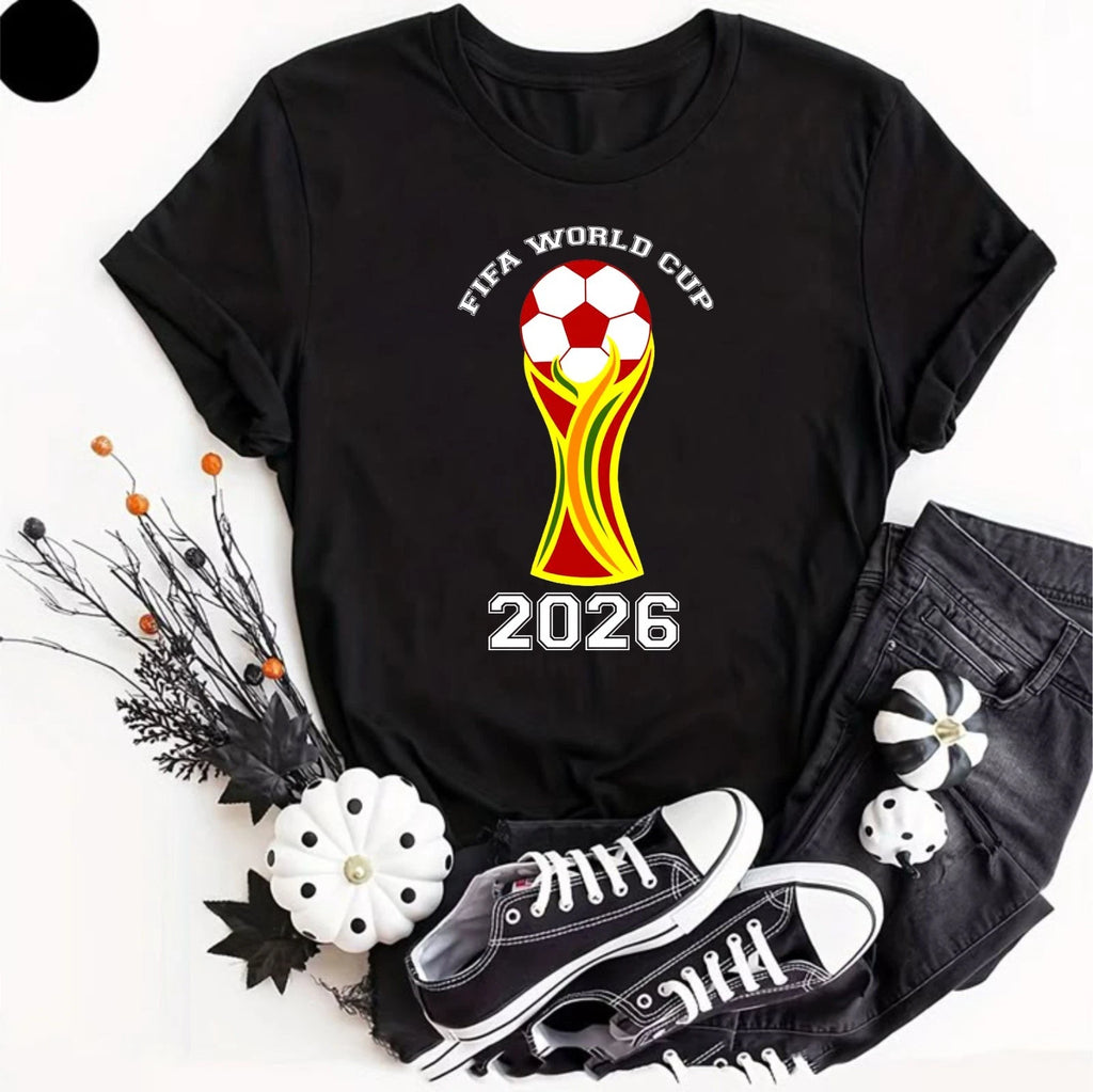 World Cup 2026 T-Shirt Soccer Graphic Tee Football, World Cup Winner Gifts Shirt