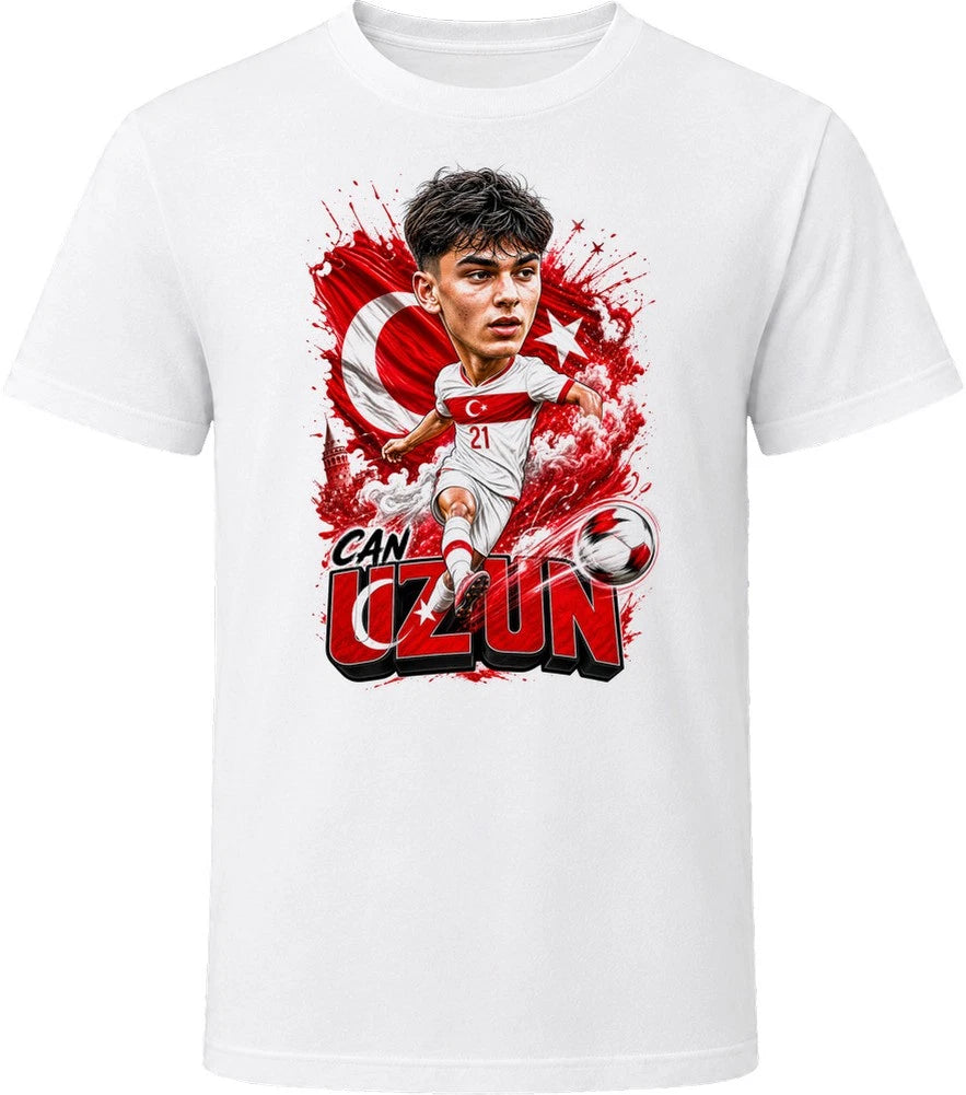 Can Uzun Turkey Soccer Caricature 2026 World Cup T Shirt
