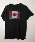 Men's Vancouver Canada Flag Graphic Size Medium Black Short Sleeve T-Shirt