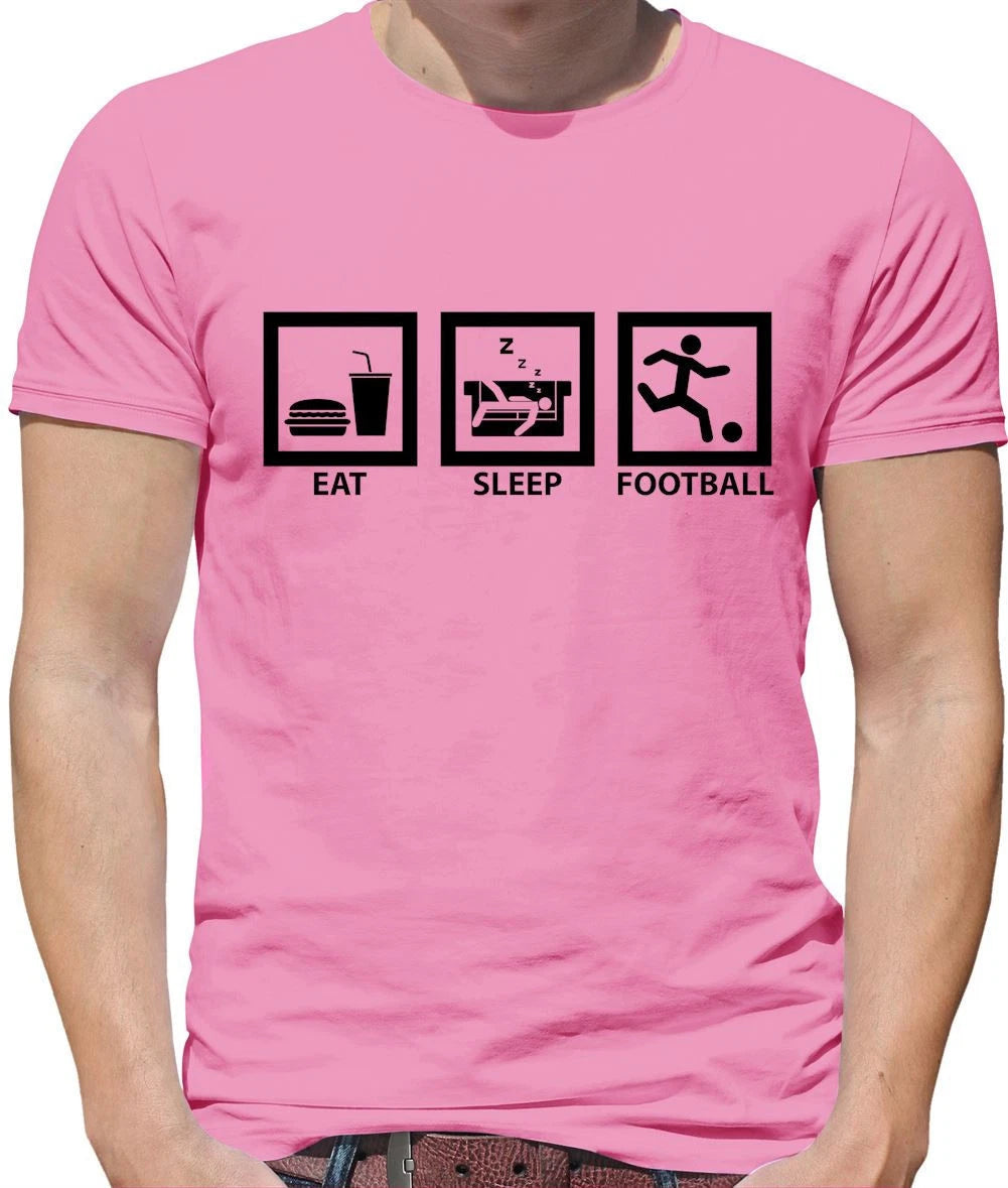 Eat Sleep Football - Mens T-Shirt - Player Soccer Footie Love Fan Team