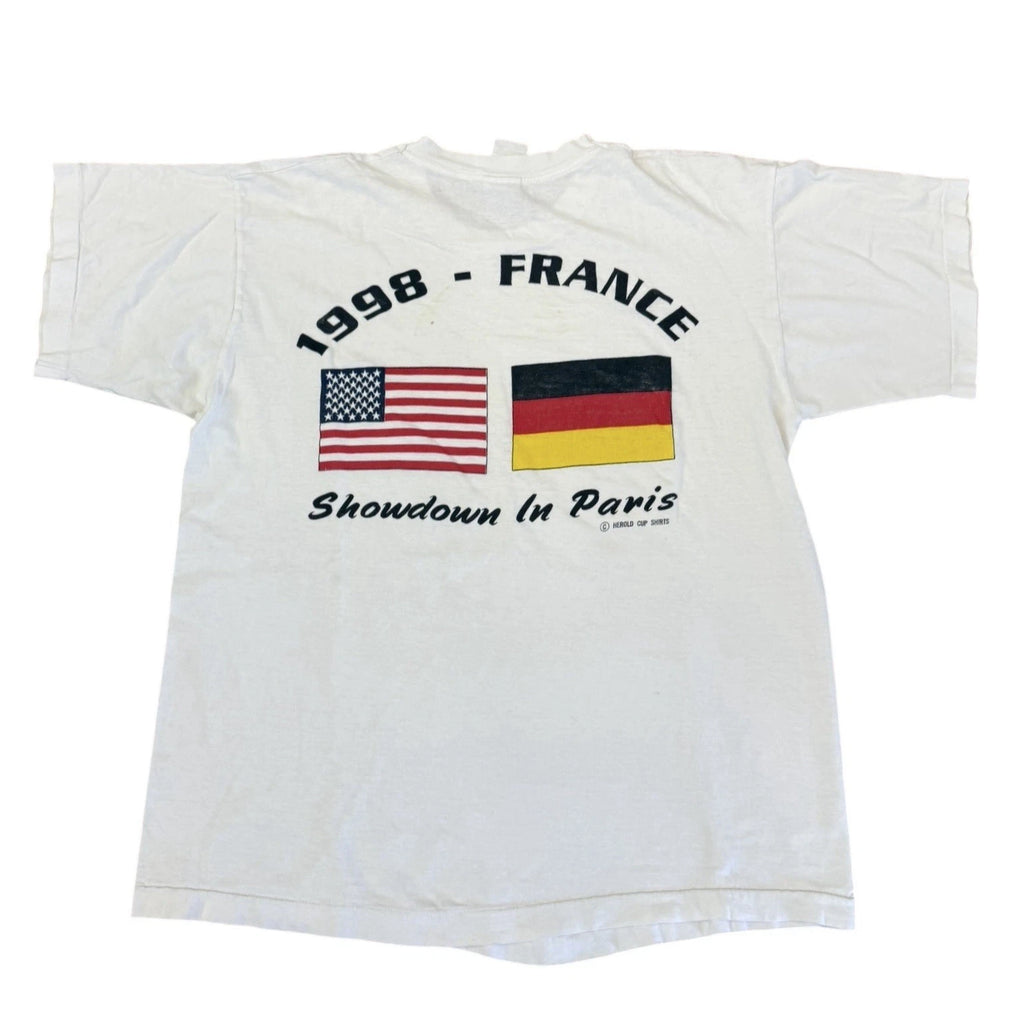 Vintage USA Vs Germany 1998 France World Cup T-shirt Soccer Sz Large