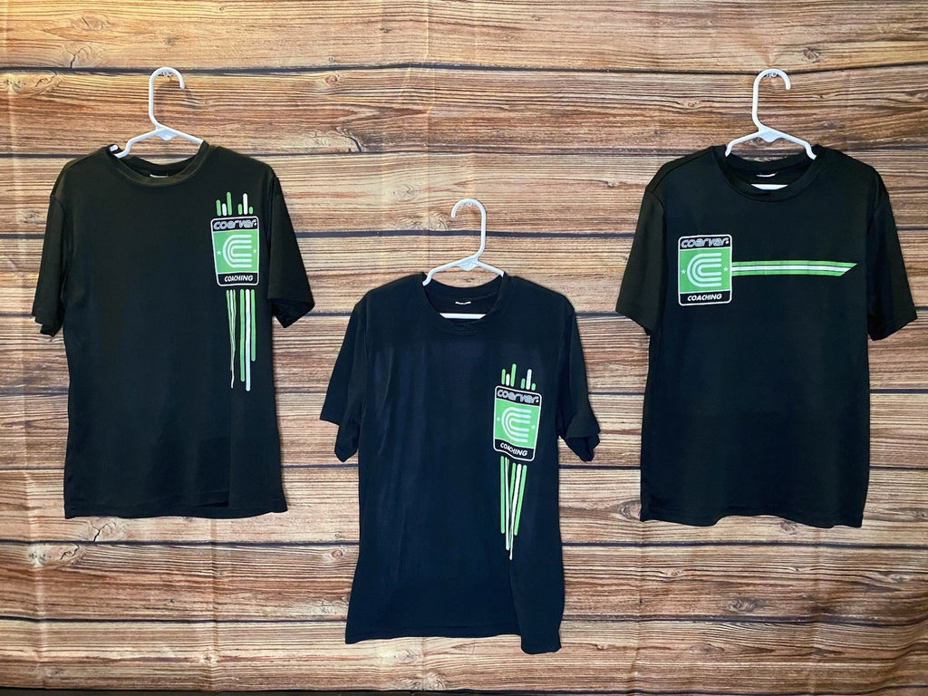 Coerver Soccer Arizona boy's Black GraphicShort Sleeve athletic T-Shirt set of 3