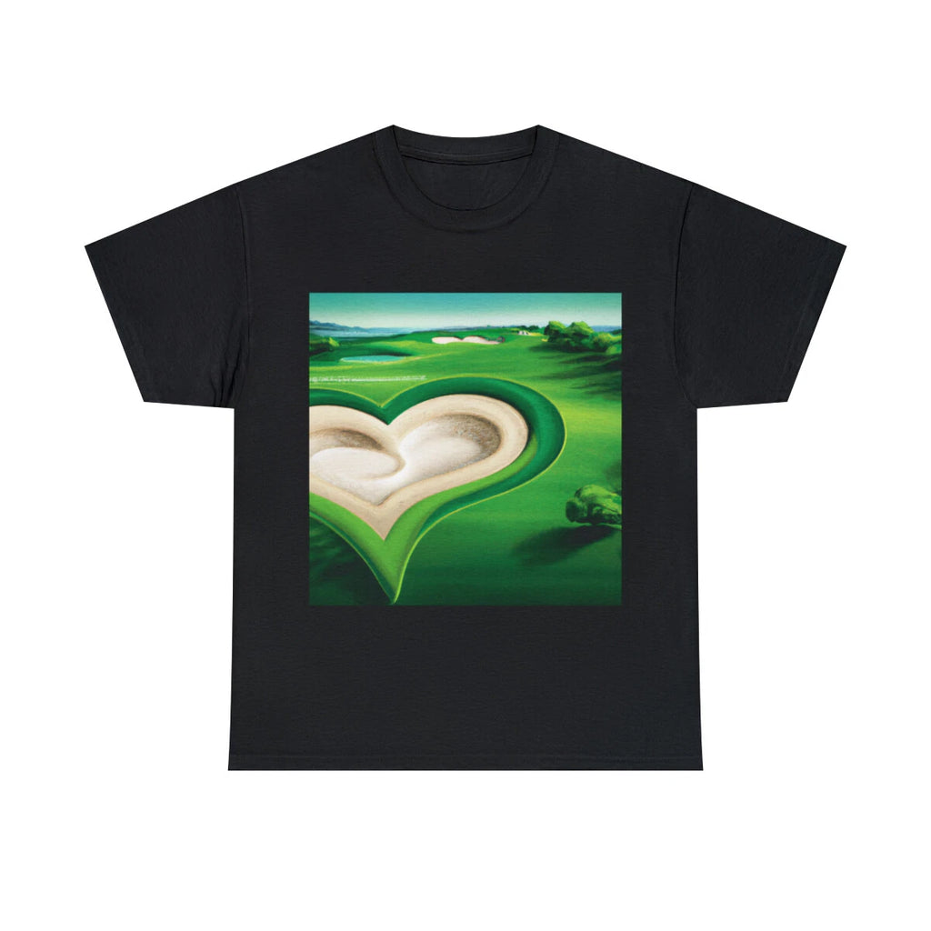 Vintage Style Art T Shirt Beautiful Golf Course Painting Love Of The Game Nature