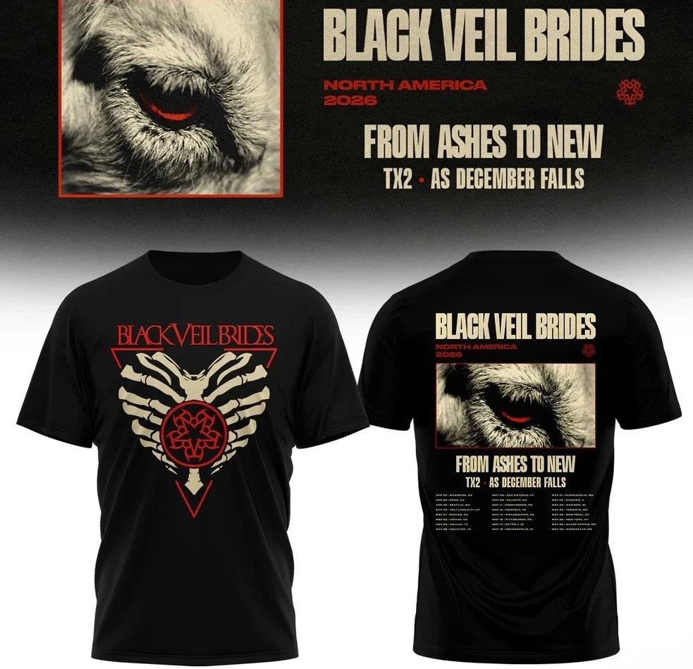 Black Veil Brides North America 2026 Tour T-Shirt S-3XL