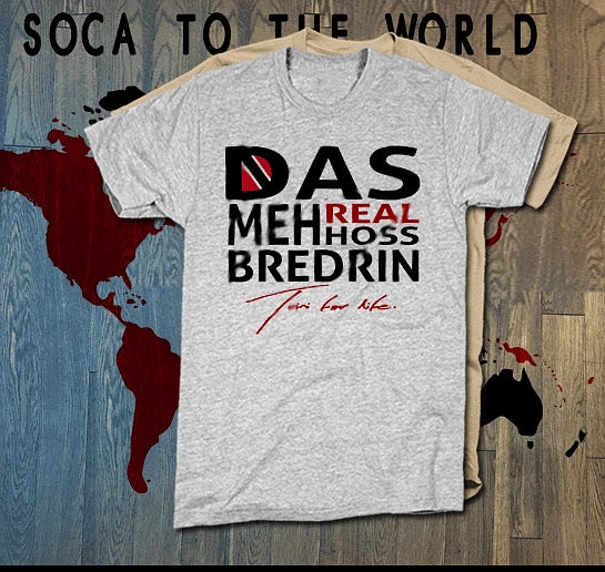 Trinidad t-shirt Trinidad and Tobago flag TNT Carnival Soca bredrin WHITE tee