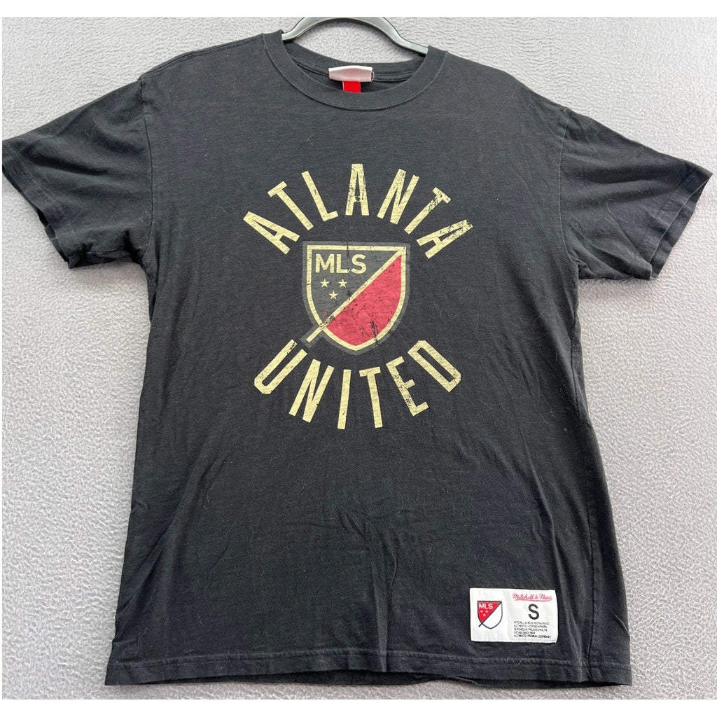 Mitchell Ness Shirt Mens Sz S Atlanta United MLS Soccer T Shirt Black