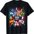 2026 Soccer World USA Flag Burst Fan Tee T-Shirt