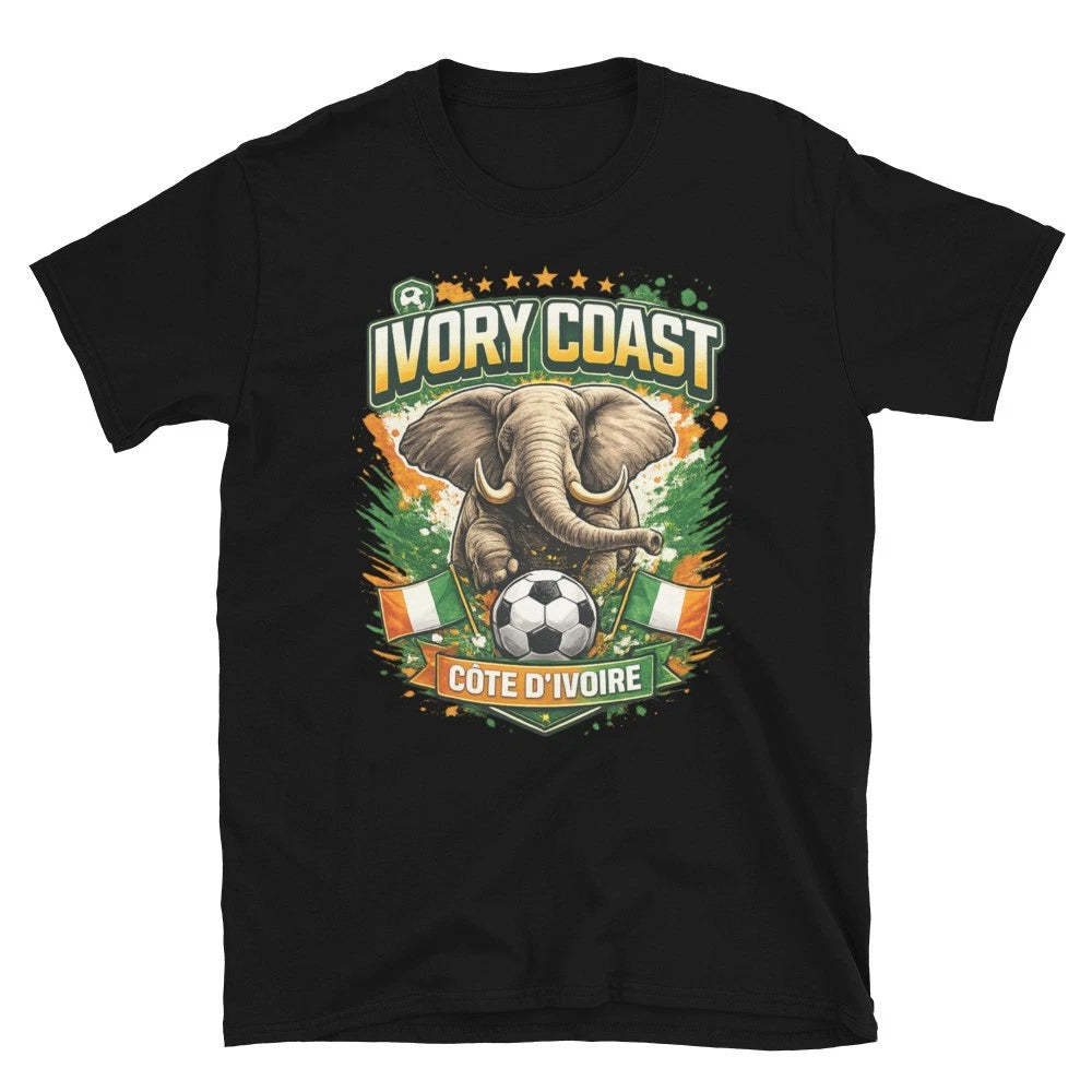 Ivory Coast Football Elephant Côte d’Ivoire World Cup Unisex Soccer T-Shirt