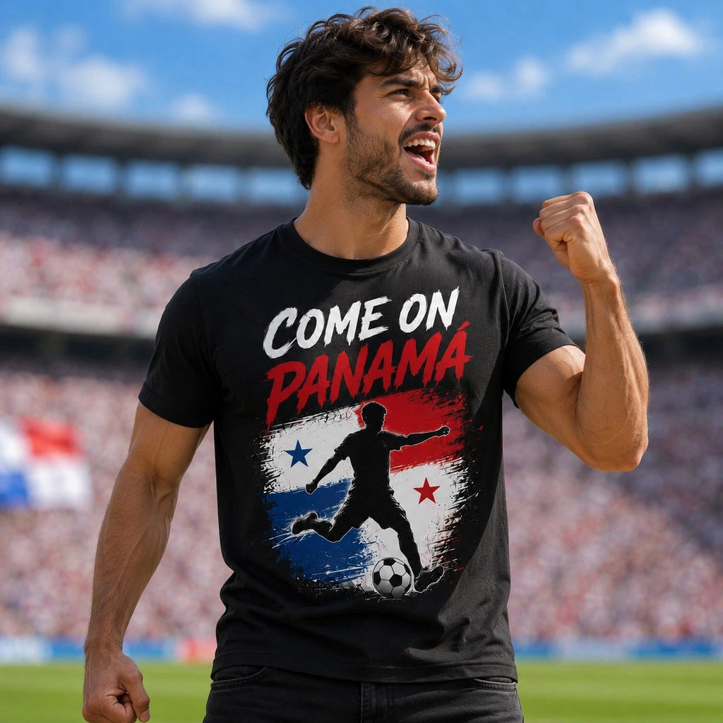 Panama Football Fan T-Shirt Soccer Supporter Match Day Flag Team Gift Tee
