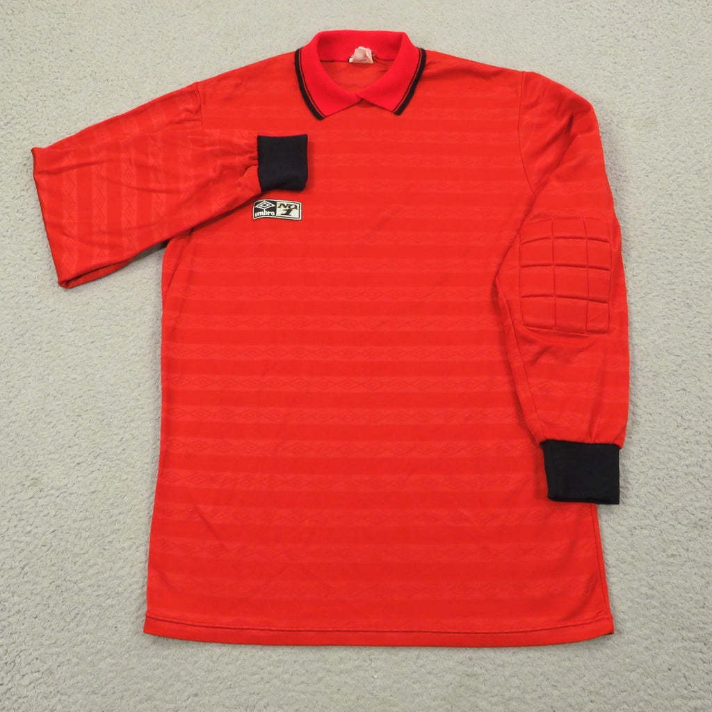 VINTAGE Umbro Soccer Jersey Men Medium 80s Shiny Dazzle Goalkeeper Goalie Number