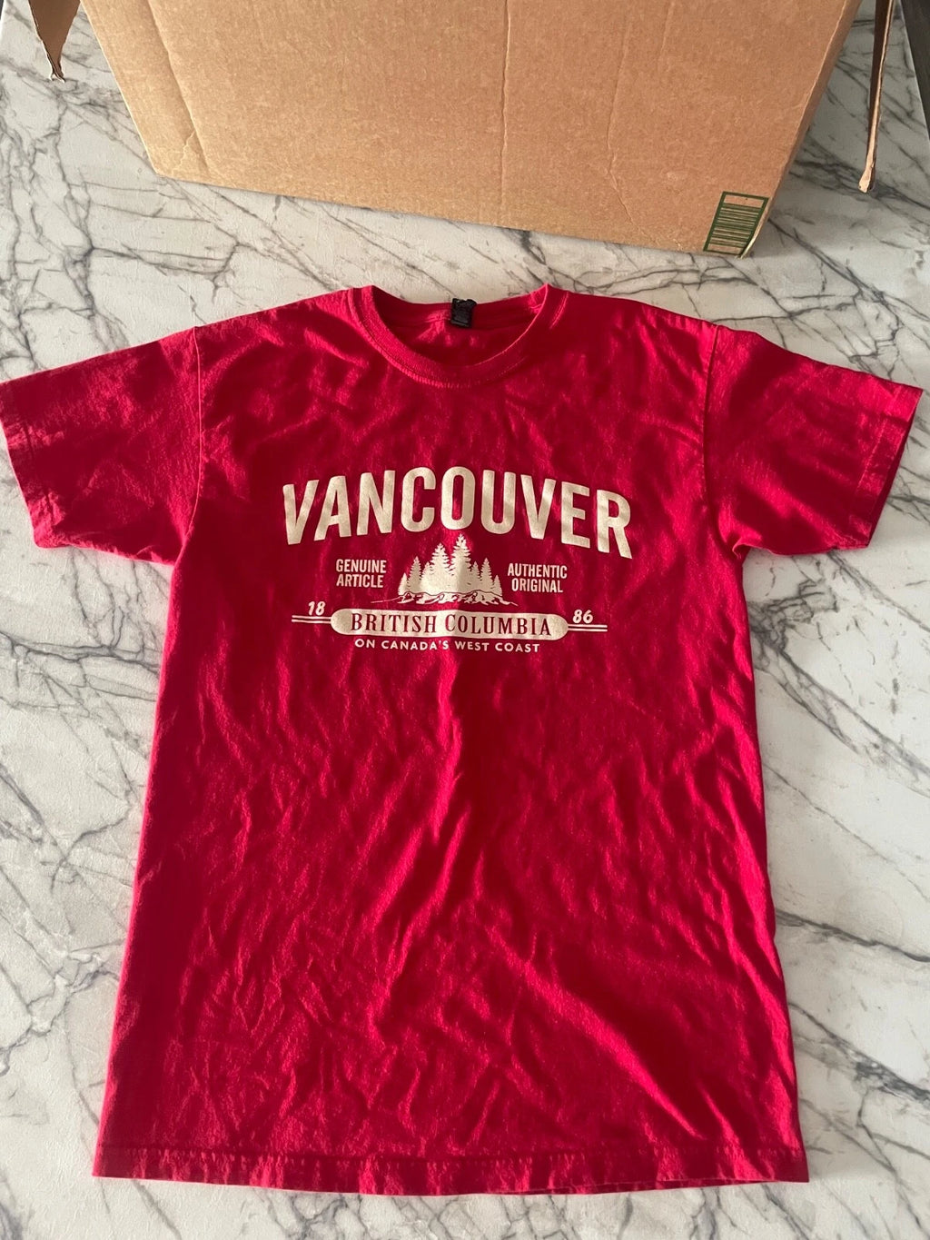 Vancouver Shirt Red Size M | Vancouver British Columbia T-Shirt | Vancouver Tee