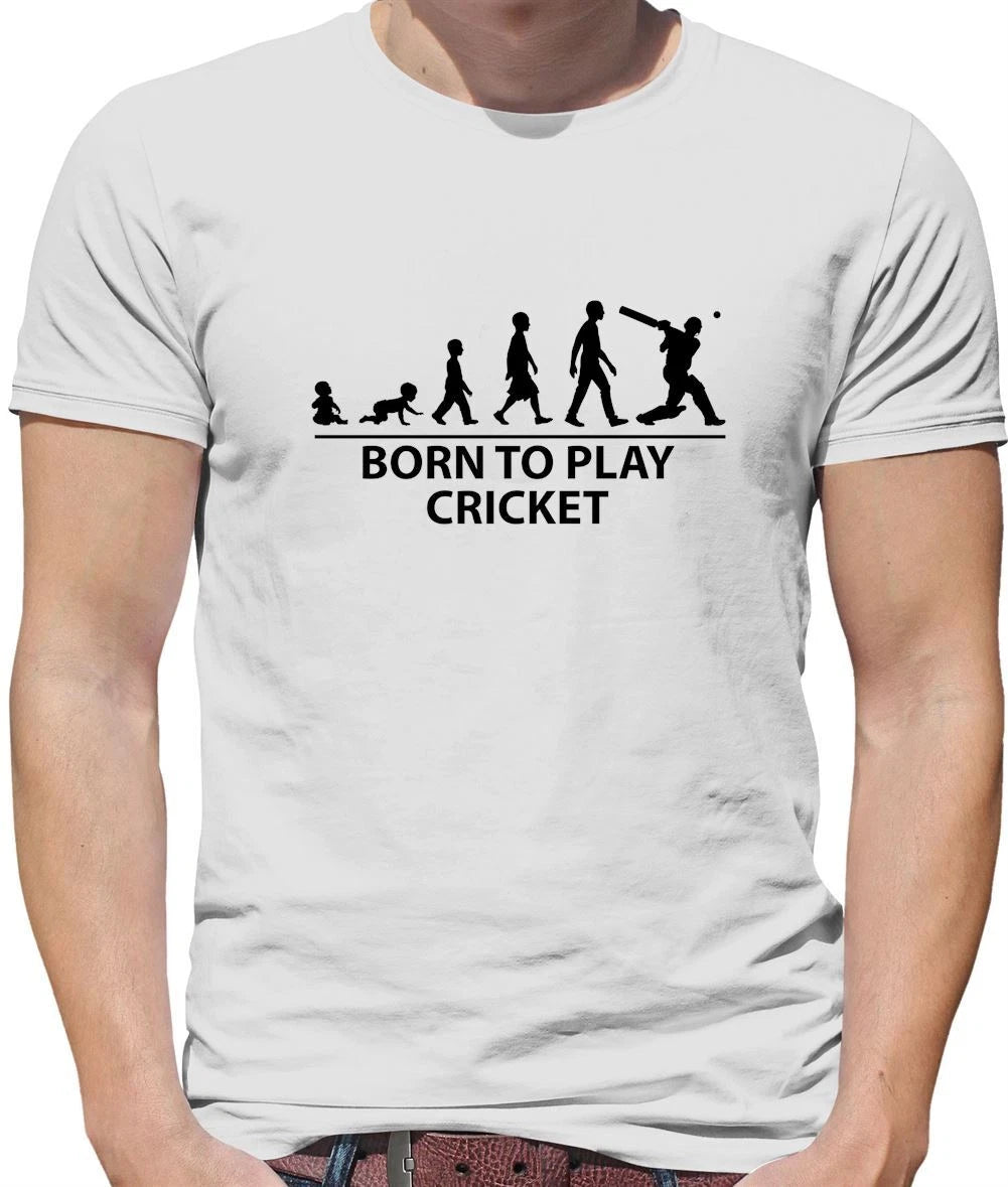 Born To Play Cricket - Mens T-Shirt - Player Love Ashes Bat Fan England