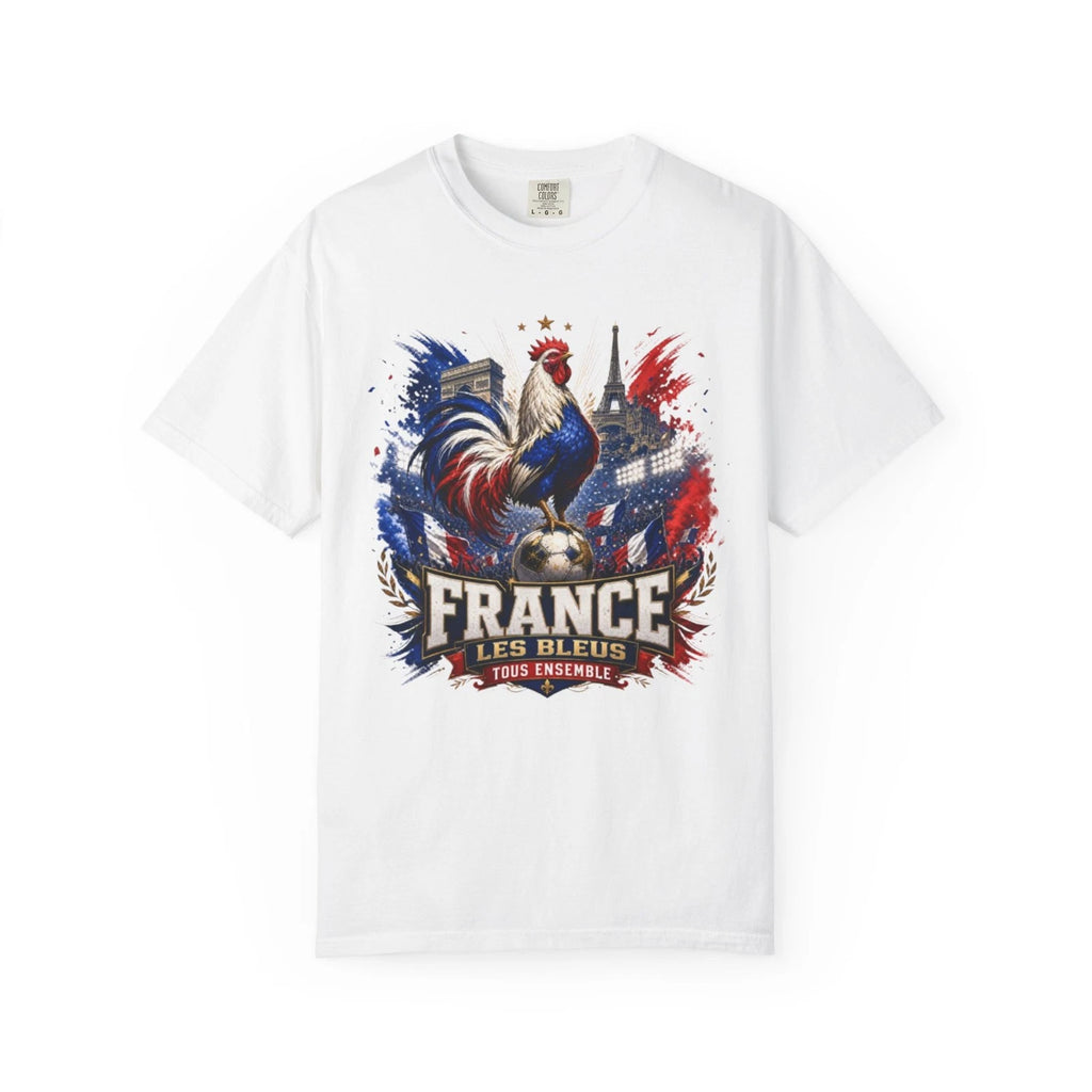 France Les Bleus Rooster Soccer T-Shirt | Eiffel Tower, Tricolor