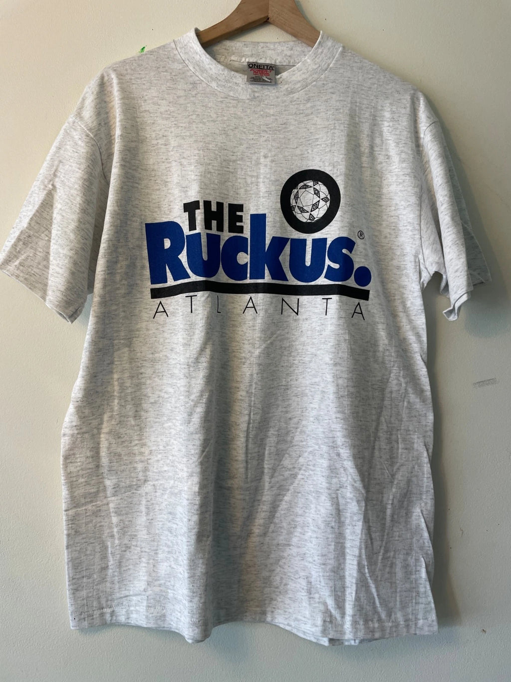 Deadstock VTG Ruckus Atlanta Soccer Club T-Shirt L Gray USA