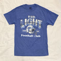 New Bud Light T-Shirt Mens M Beer Game Time Football Club #82 Graphic Tee Blue