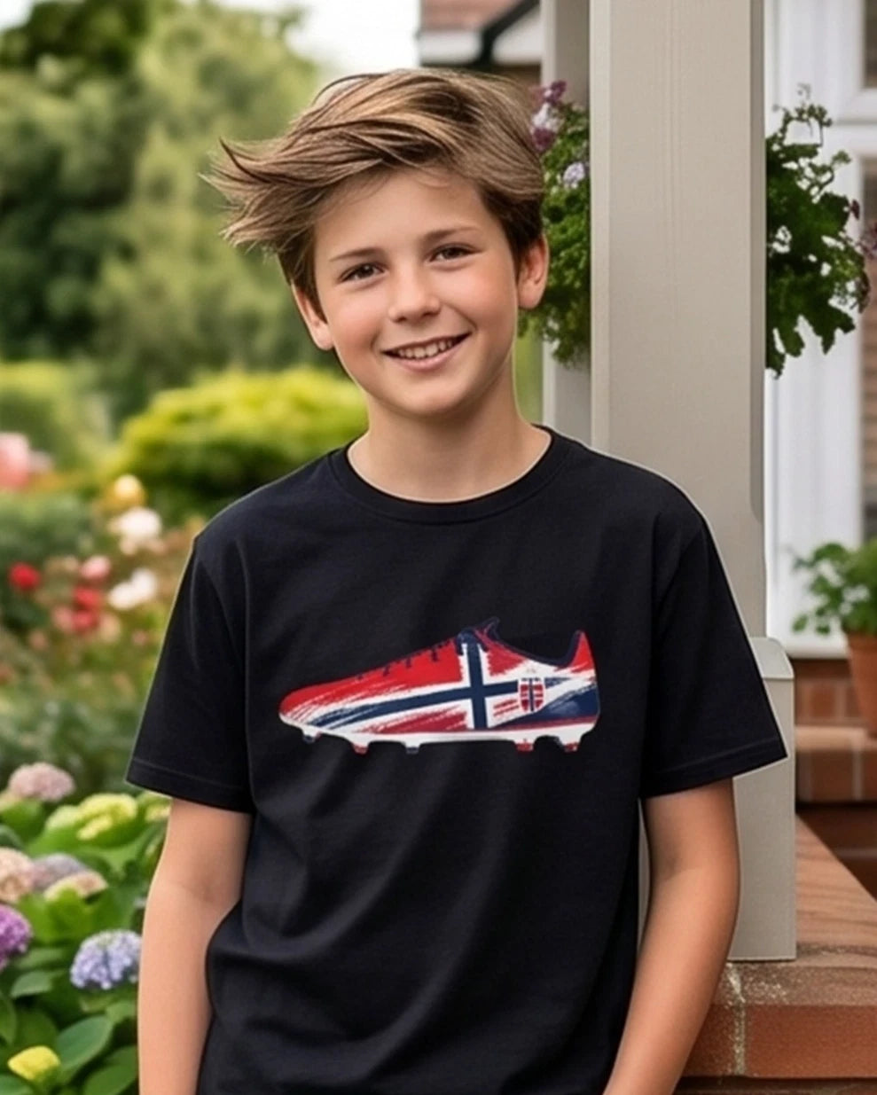 Norway T-Shirt, Norwegian Football Shirt, Norge soccer World Cup Gift kid's