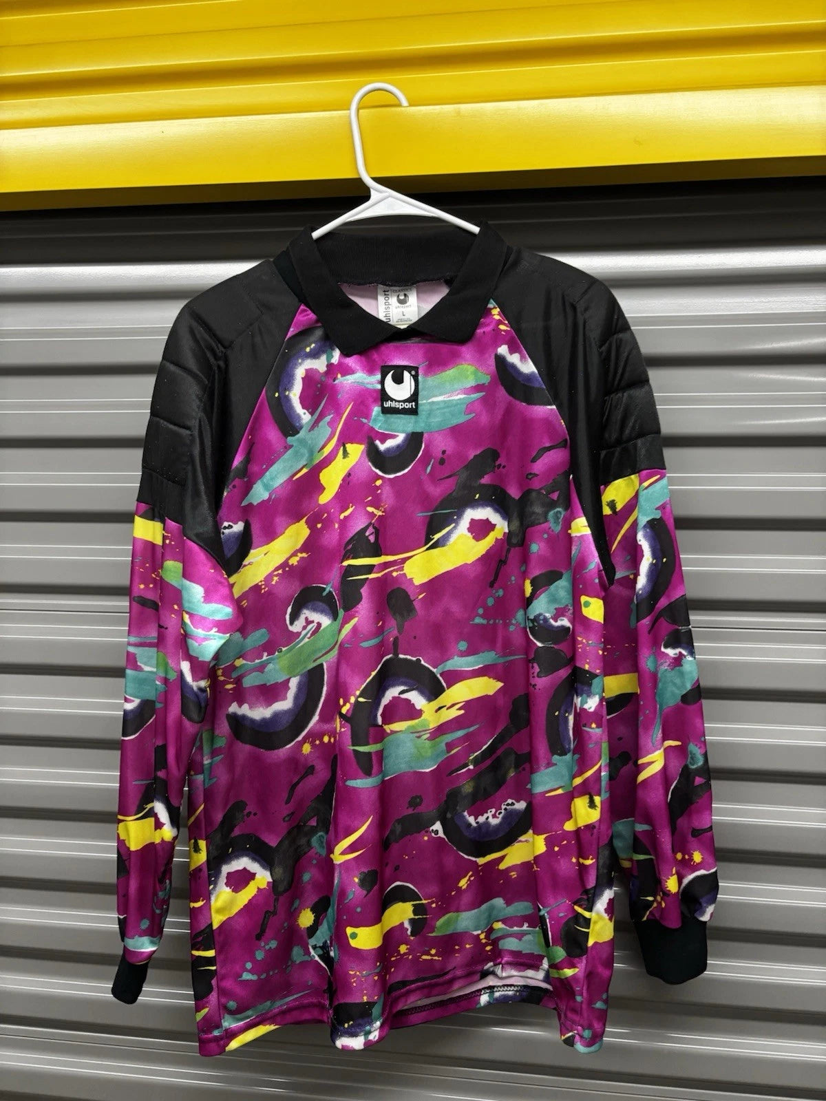 Uhlsport Soccer Vintage 80s / 90's Goalie Long Sleeve Jersey Size L