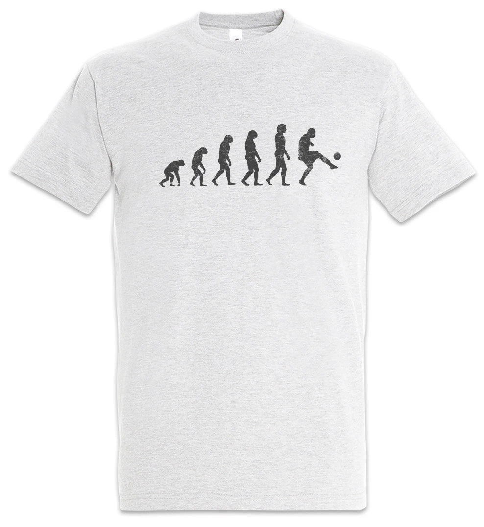 Football Evolution T-Shirt Human Soccer Fun Player Training Sports Sport Coach