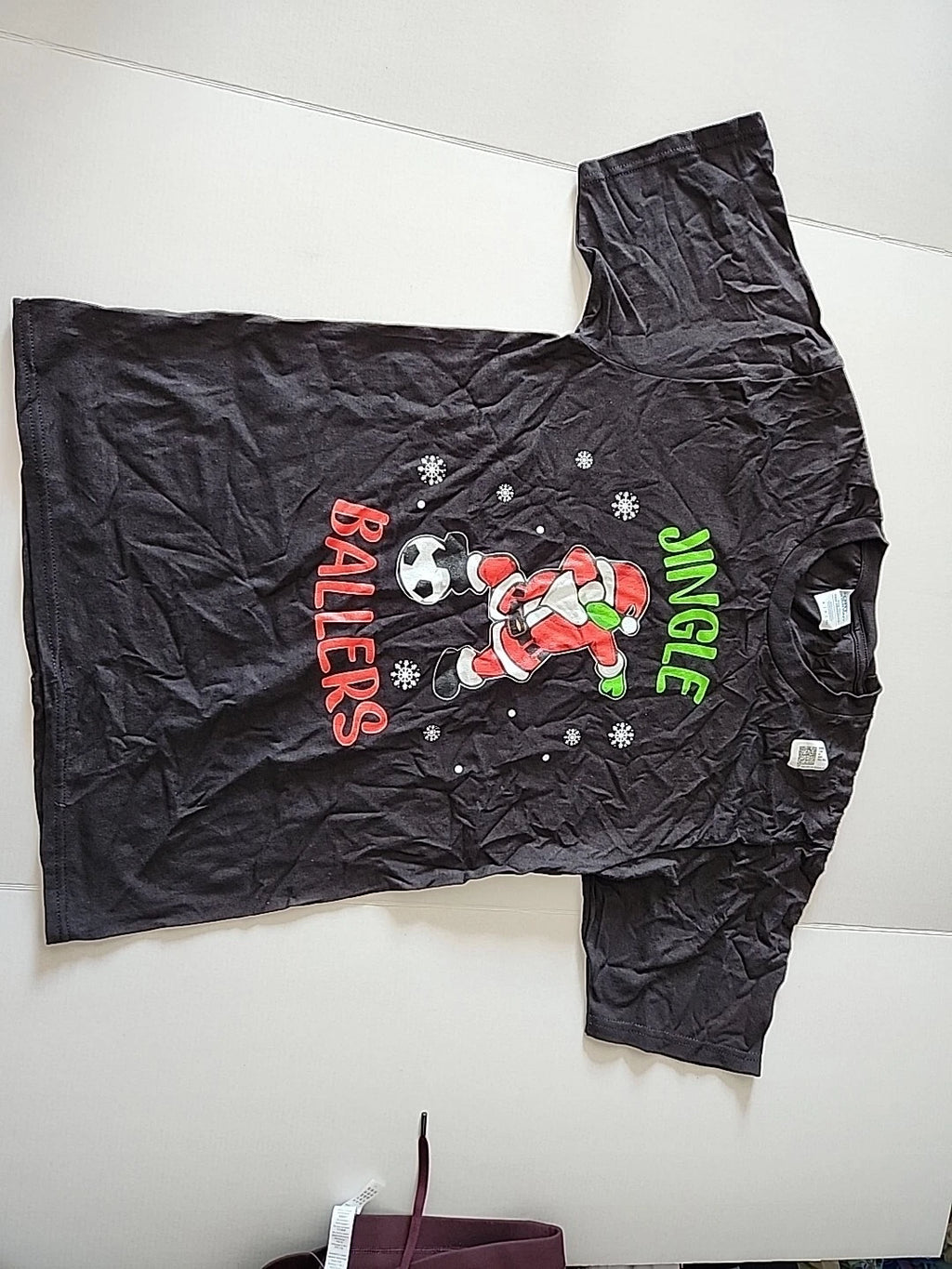 Small Santa Soccer Jingle Ballers Tshirt