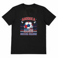 America 2026 Soccer Season T-Shirt USA Football Fan Graphic Black Tee