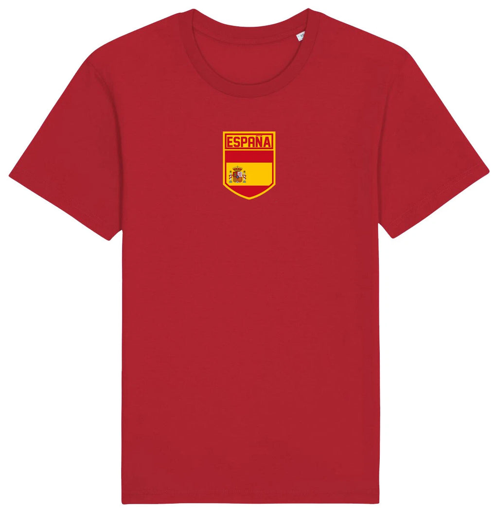 Espana Flag Badge T-Shirt, Adults Kids Baby, Football World Cup 2026 Kit