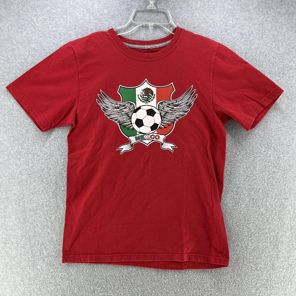 Mexico Mens T-Shirt XS Extra Small Graphic Logo Soccer Red Camisa Futbol