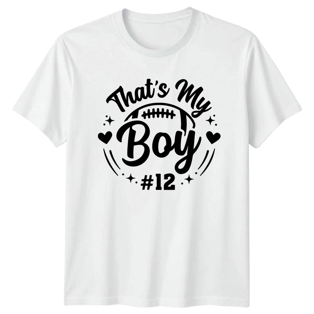 Thats My Boy #12 Womens T-Shirt Youth Football 2026 Birthday Gift For Her