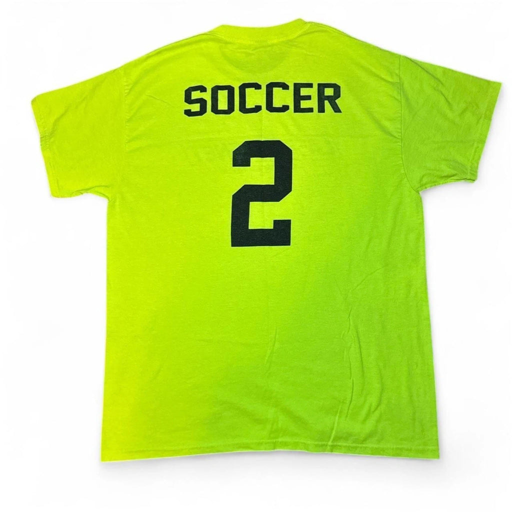 Gildan VTG 2000s Men’s LA SPORTS NET Soccer No. 2 Graphic T-Shirt — LARGE