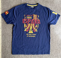 Kappa Soccer Men's Espana Short Sleeve Blue XL T-Shirt Spain Athletic Futbol Top
