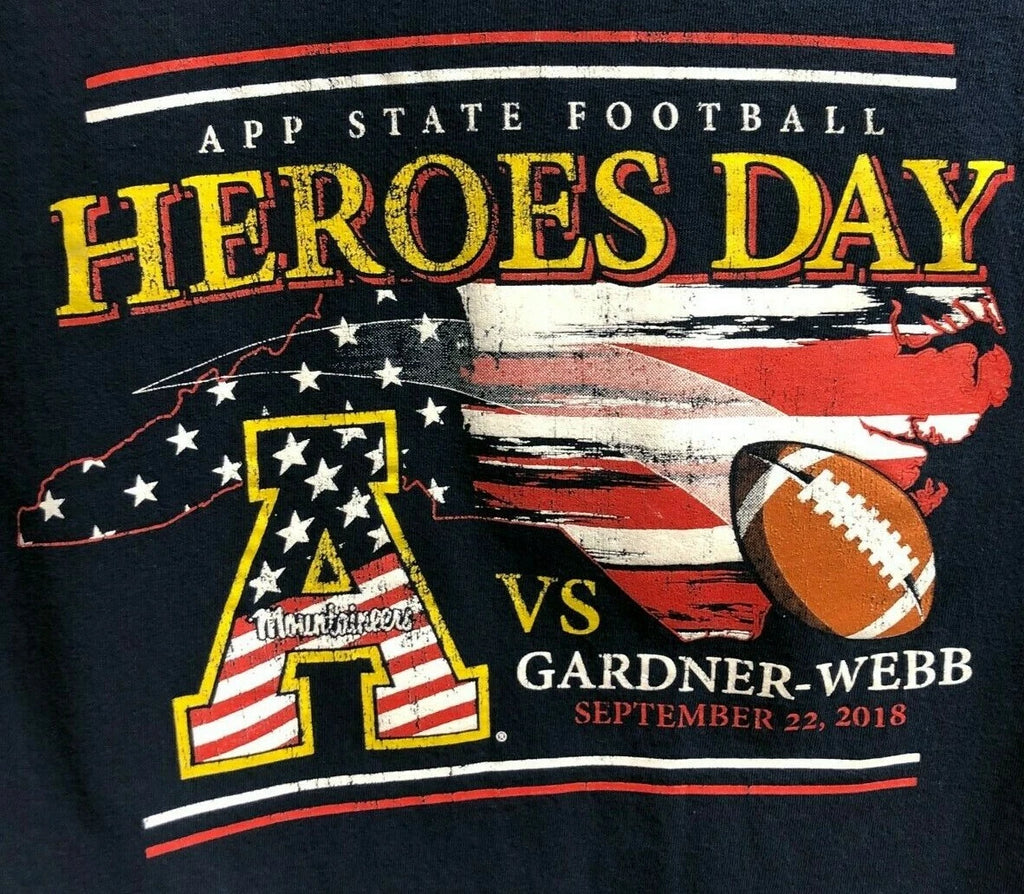 Appalachian State vs Gardner-Webb Heroes Day Medium Football Gameday Shirt 2018