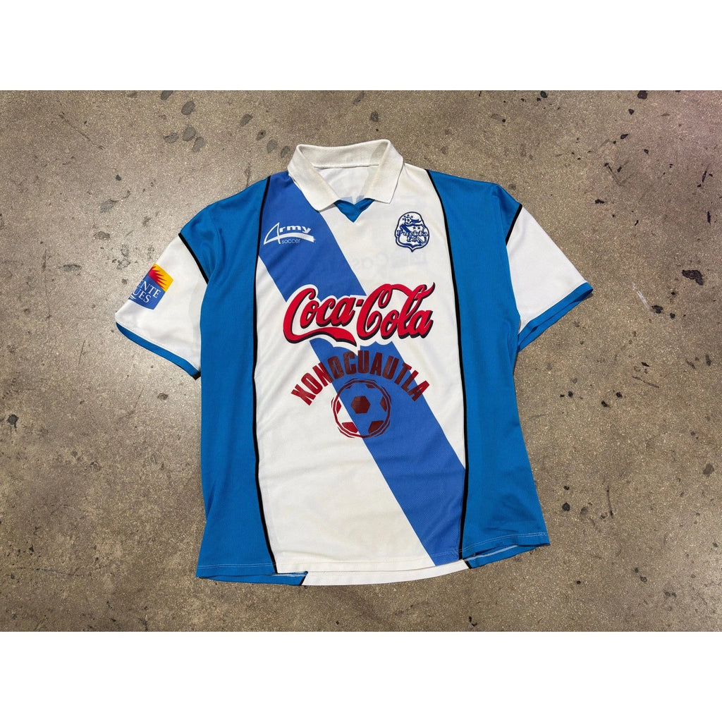 Puebla FC Liga MX Soccer Jersey - White/Blue Size XL