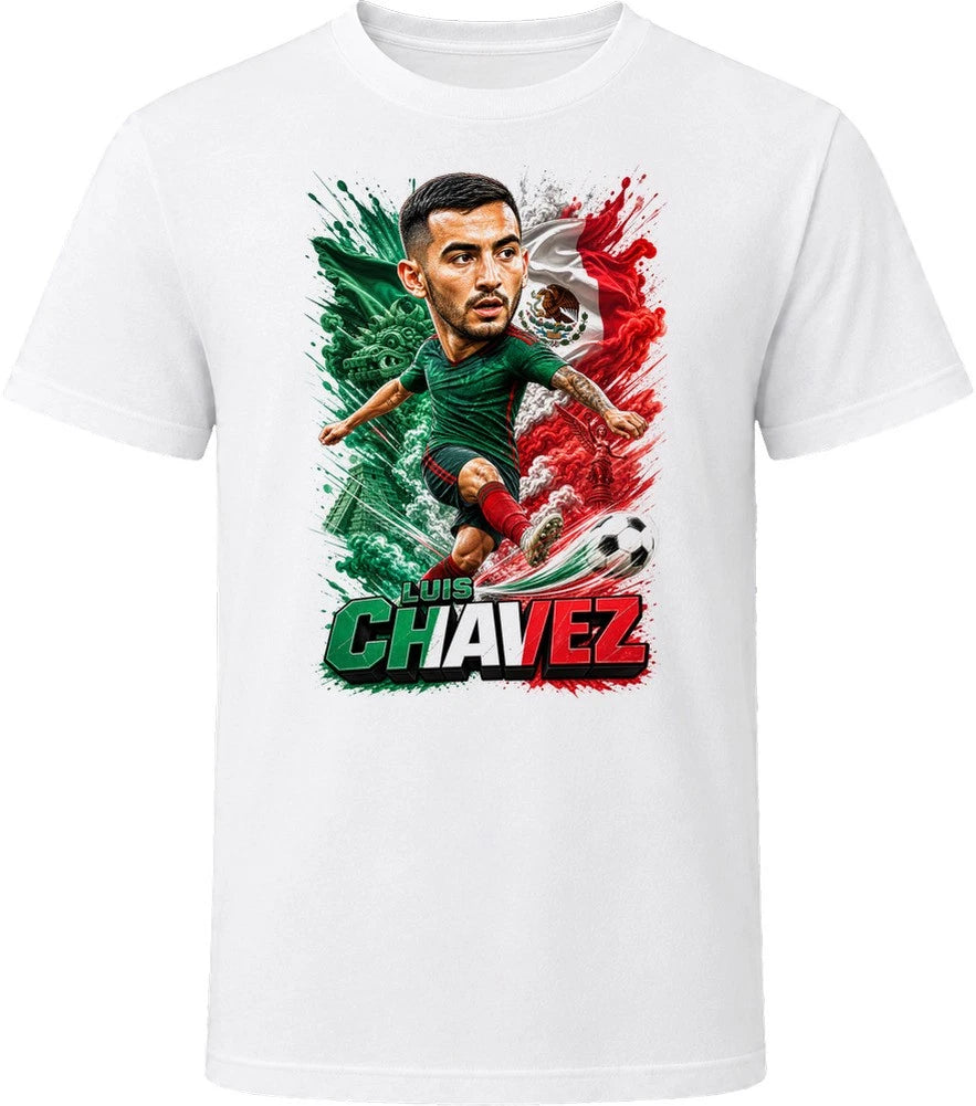 Luis Chavez Mexico Soccer Caricature 2026 World Cup T Shirt