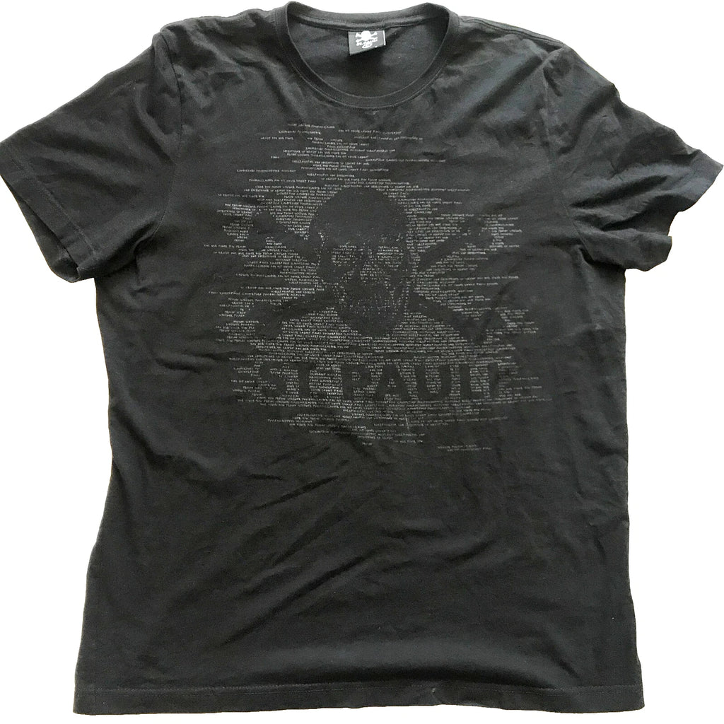 ST. PAULI SKULL BLACK T-SHIRT GERMANY FOOTBALL SOCCER TEE PRINTED LARGE SIZE