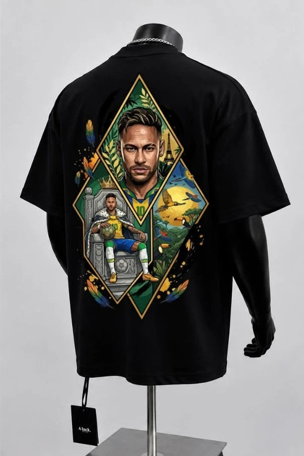 Neymar Jr Brazil Soccer Graphic T-Shirt Football Fan Unisex Tee