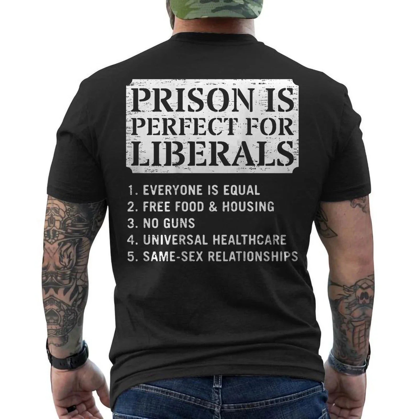 Prison Liberals Anti Liberal Quote Retro Back Tee Unisex T-shirt, Sweatshirt, Hoodie (1)