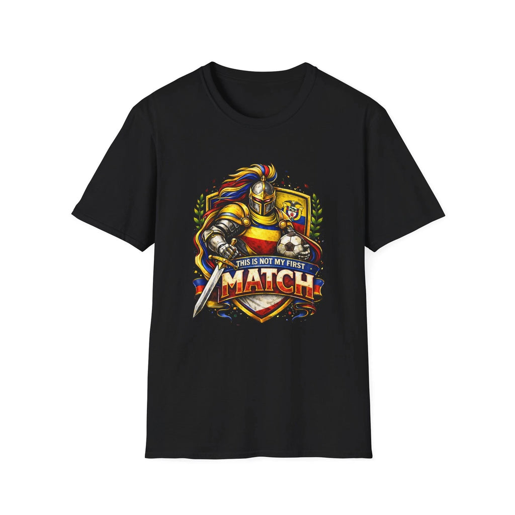 Colombia Soccer Knight Crest T-Shirt This Is Not My First Match Football Tee