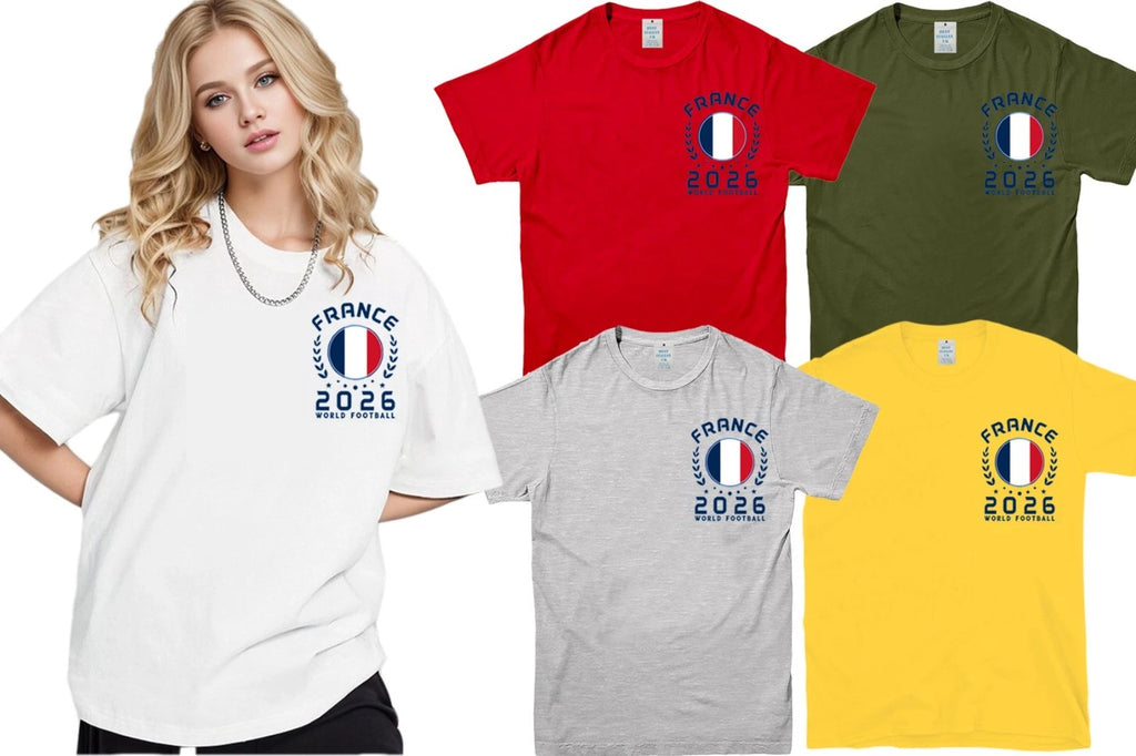 Football World Cup 2026 T-Shirt France Supporters Team Flag Unisex Kids Adult