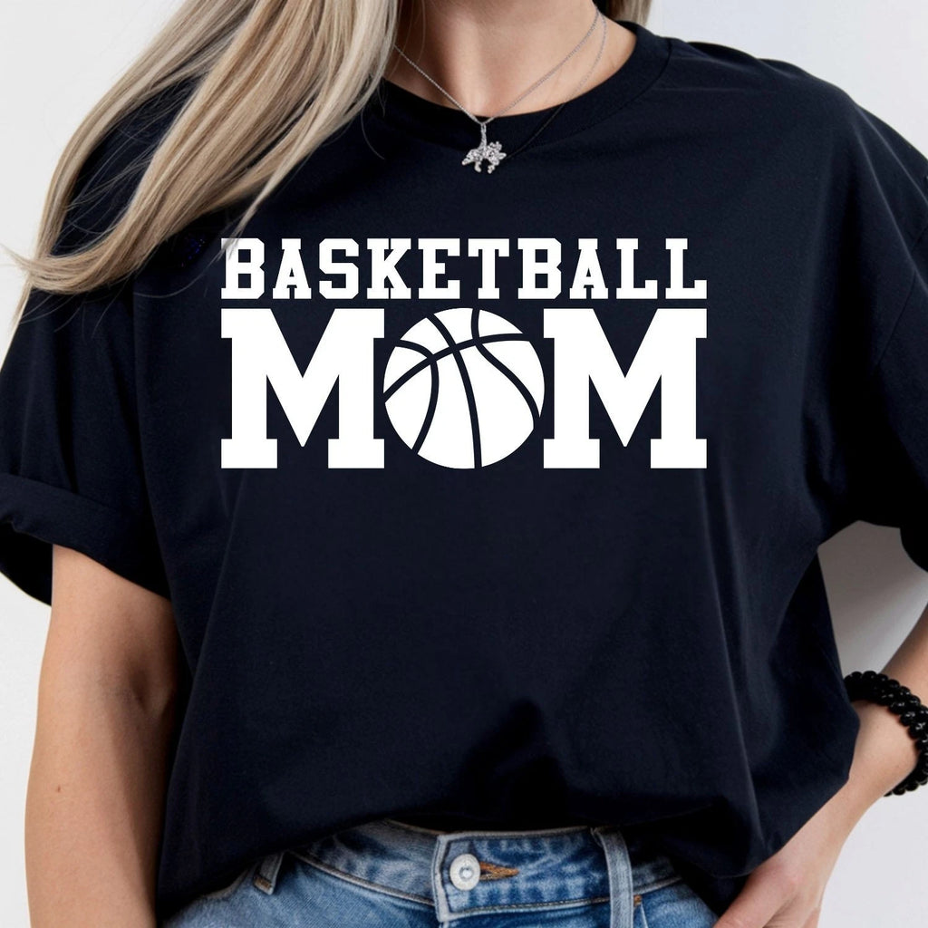 Basketball Mom Shirt Sports Mum Gift Match Day Supporter Birthday Present Tee