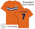 Netherlands Strip TShirt Personalised Name & No World Cup 2026  Football Holland