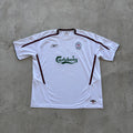 Vintage Reebok Liverpool FC Gilberto 69 Away Soccer Jersey White Carlsberg XXL