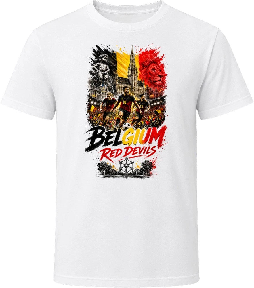 Belgium Red Devils Soccer Football 2026 National Pride T Shirt