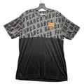 FC Barcelona Soccer Jersey Mens Large Spell Out AOP Athletic Athleisure