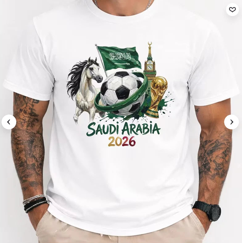 Saudi Arabia 2026 Shirt, World Cup Soccer Tee, Middle East Football T-Shirt