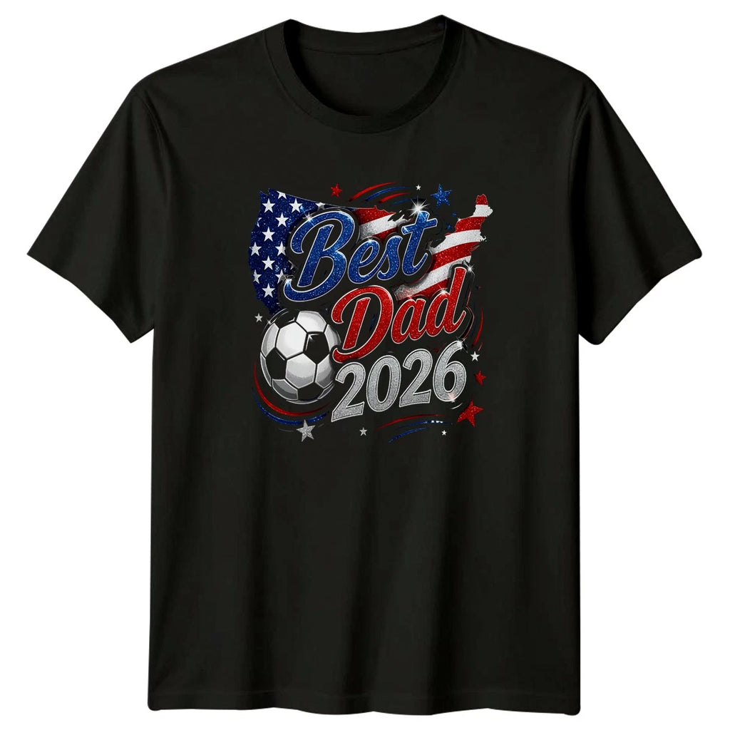 Best Dad 2026 Mens T-Shirt Soccer USA Dad Fathers Day Gift For Him