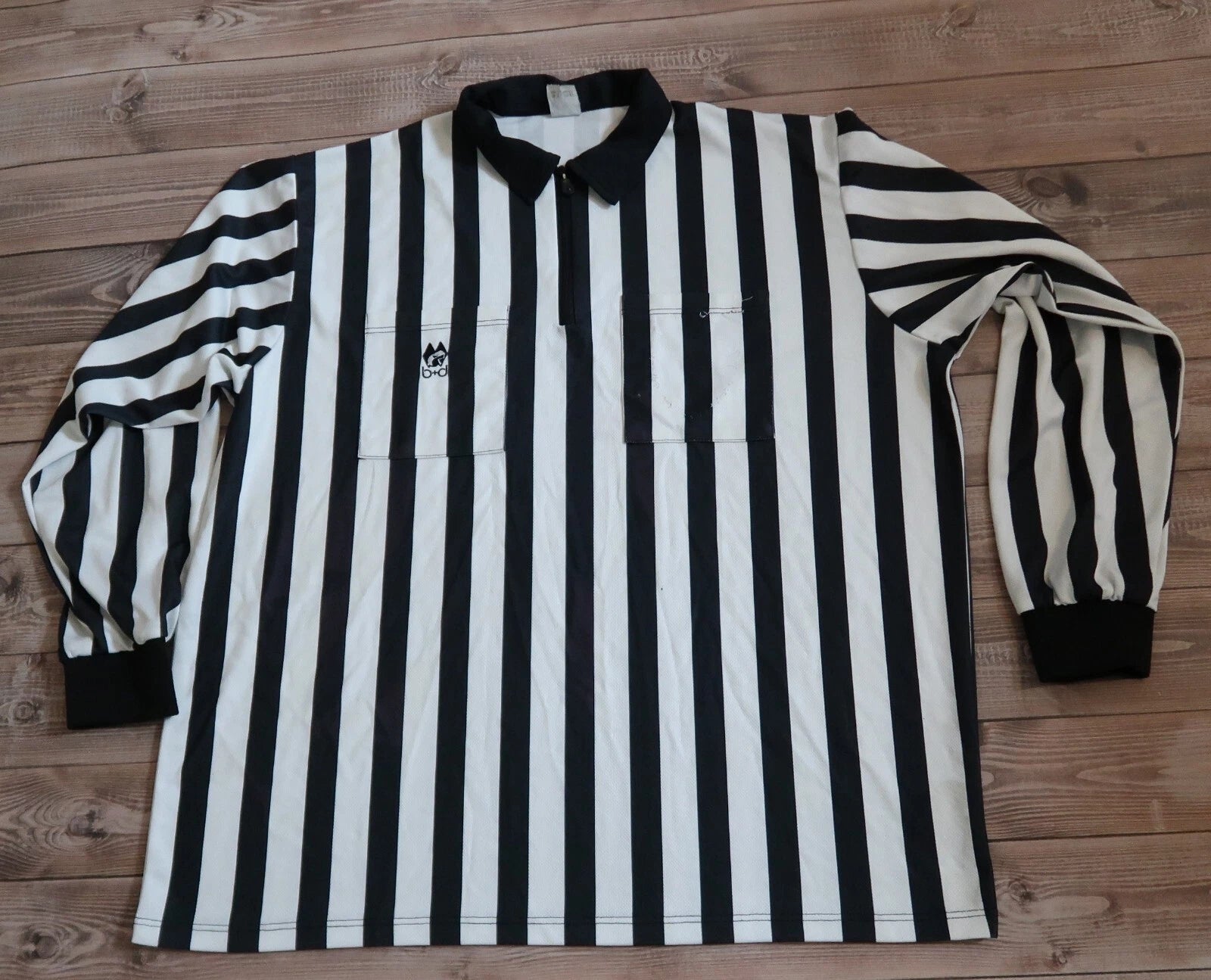 Vintage Tee Sports Referee Soccer Jersey longsleeve football, Men`s Size 3XL