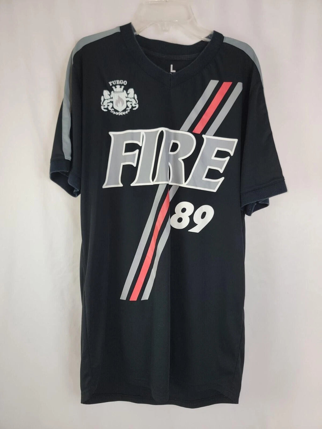 Eight & Nine Mfg Miami Shirt L Soccer Inspired Jersey 8&9 2Sided 89 Fuego Fire