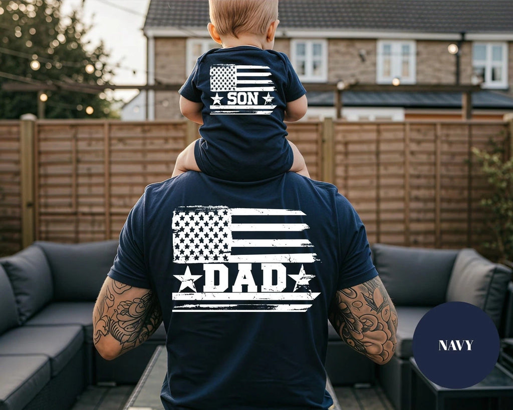 Dad and Son Shirts: Patriotic USA Matching Tees Father's Day, 4th of July